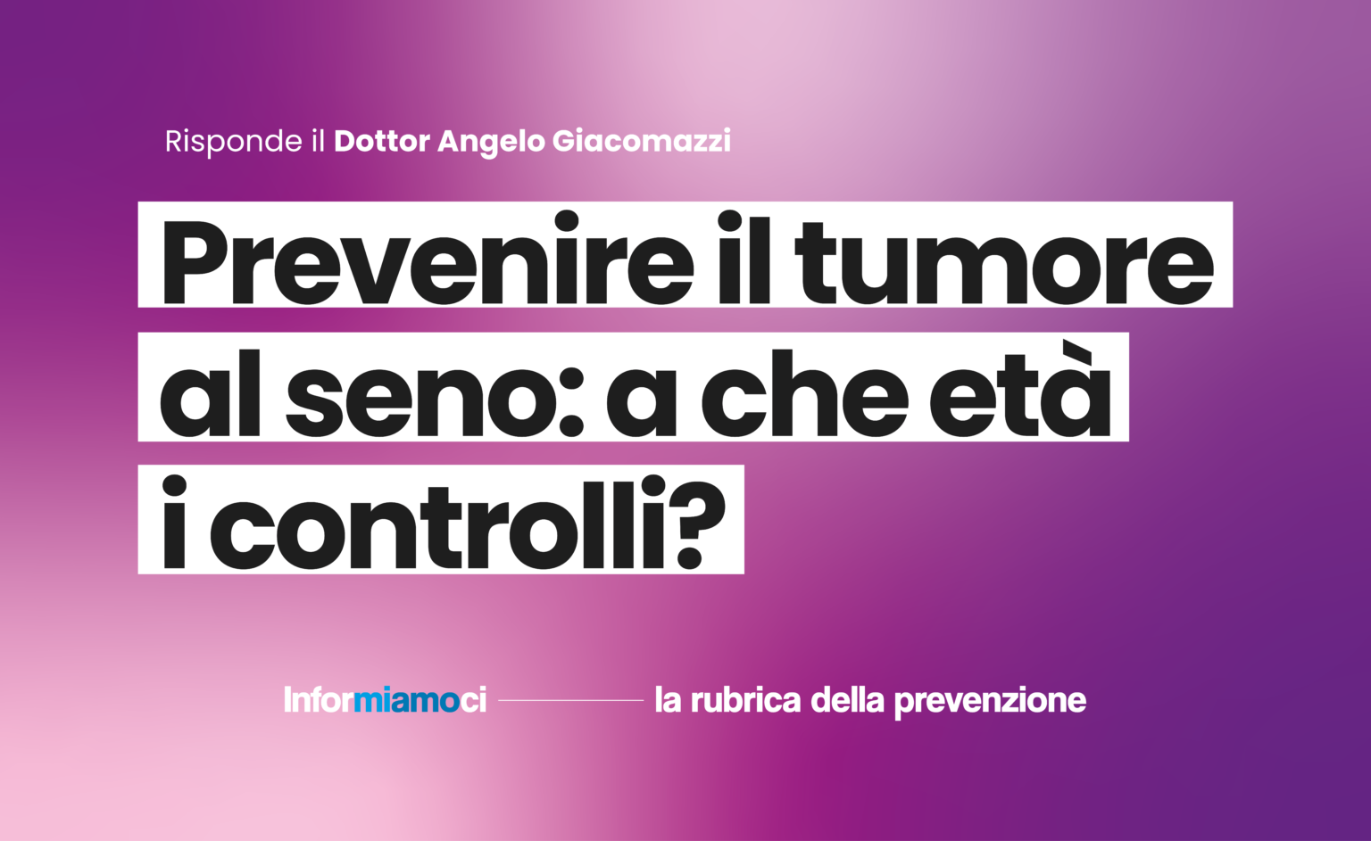 Quando Fare Gli Esami Per La Prevenzione Del Tumore Al Seno WelfareCare